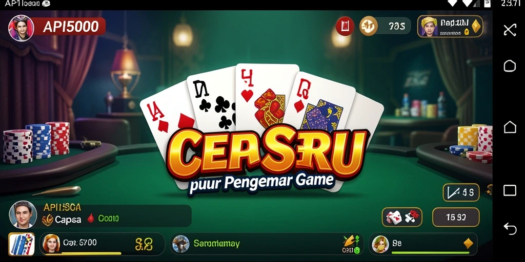 Tampilan antarmuka permainan Capsa API5000 yang menarik dan interaktif.