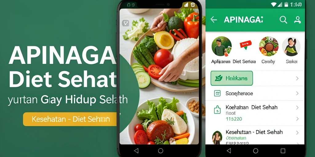 Antarmuka APINAGA yang sederhana dan fungsional untuk diet sehat.