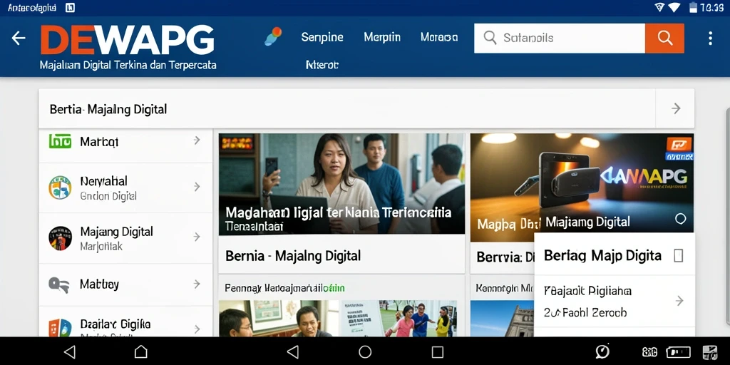 Tampilan antarmuka aplikasi DEWAPG yang menarik dan informatif.