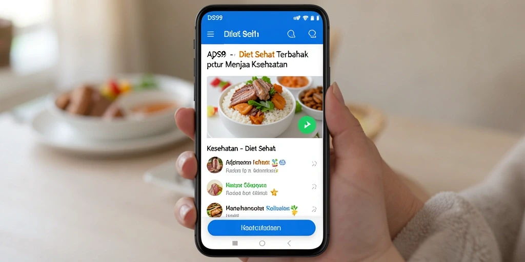 Tampilan antarmuka DS99 yang menarik untuk Diet Sehat.