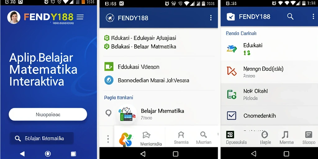 Antarmuka FENDY188 yang menarik dan fungsi interaktif untuk Belajar Matematika.