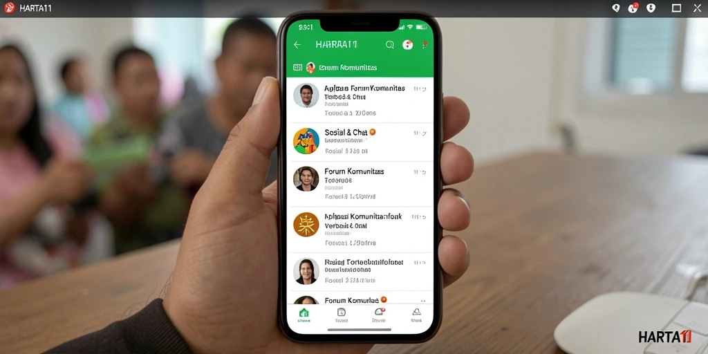 Antarmuka HARTA11 yang ramah pengguna dengan fitur forum komunitas.