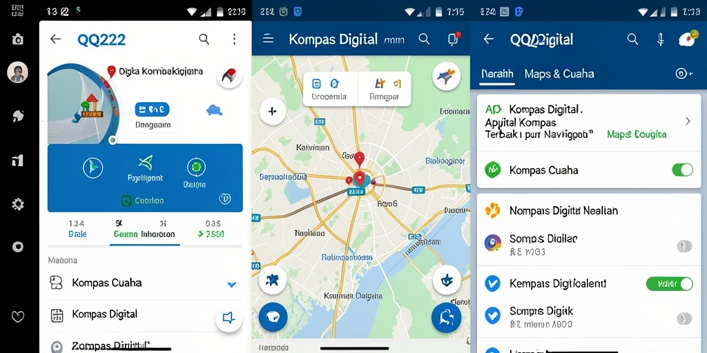 Antarmuka intuitif QQ222 untuk navigasi yang mudah dan akurat.