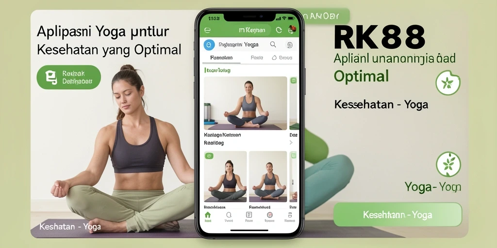 Tampilan aplikasi RK88 yang sederhana dan menarik untuk latihan Yoga.