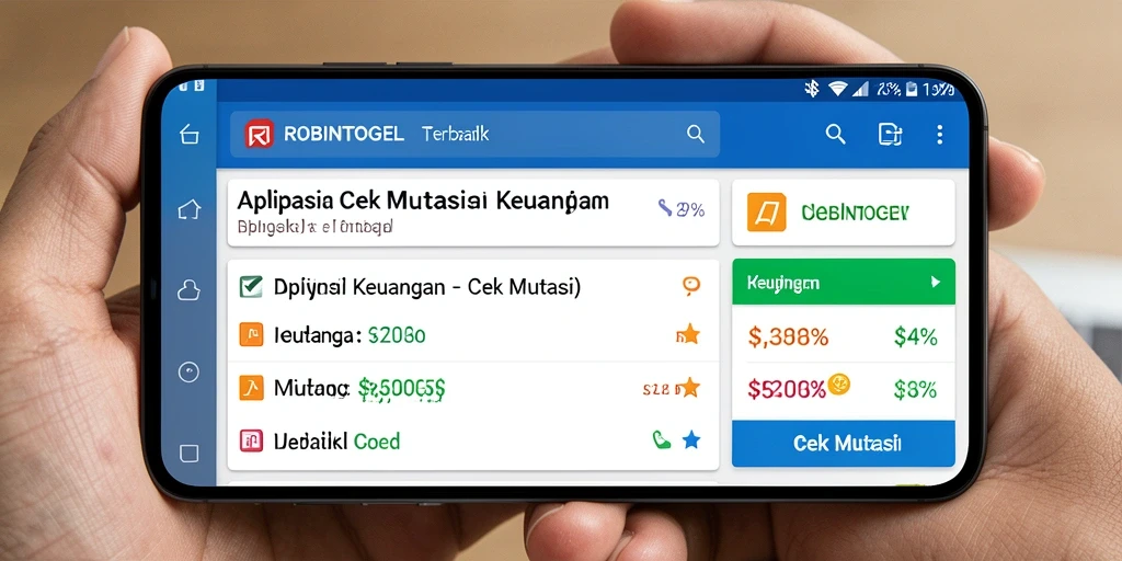 Tampilan antarmuka aplikasi Cek Mutasi ROBINTOGEL yang menarik dan mudah digunakan.