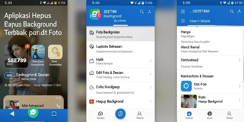 Tampilan antarmuka pengguna SEE789 untuk penghapusan background yang sederhana.