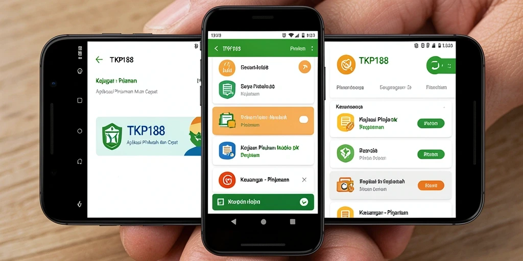Tampilan antarmuka utama aplikasi TKP188 untuk pengajuan Pinjaman.