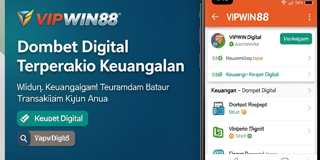 Antarmuka VIPWIN88 yang modern dan mudah digunakan untuk Dompet Digital.