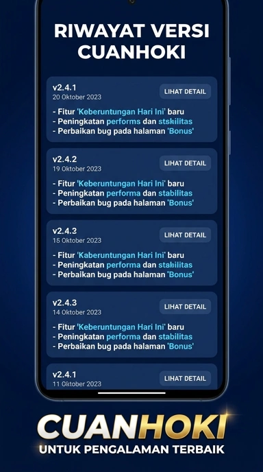 Riwayat Versi cuanhoki untuk Pengguna Android